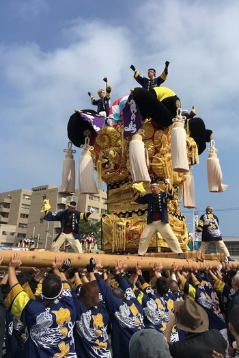 田の上太鼓台（河川敷）