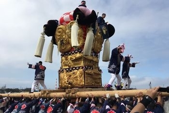 山端太鼓台（河川敷）