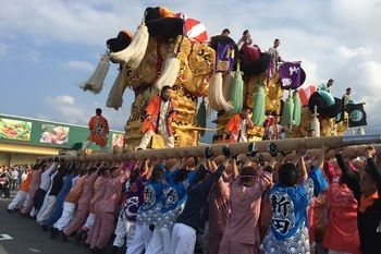 中萩地区の寄せ太鼓（フレッシュバリュー喜光地店）