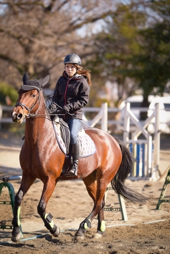 女性の生徒さんも多いです。「ちばシティ乗馬クラブ」