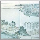 江戸時代後期の上駒込村染井の景観を描いたもの。「染井植木屋」〈江戸絵本土産〉・歌川広重画