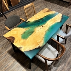ダイニングテーブル(グリーンクリア)  幅160cm