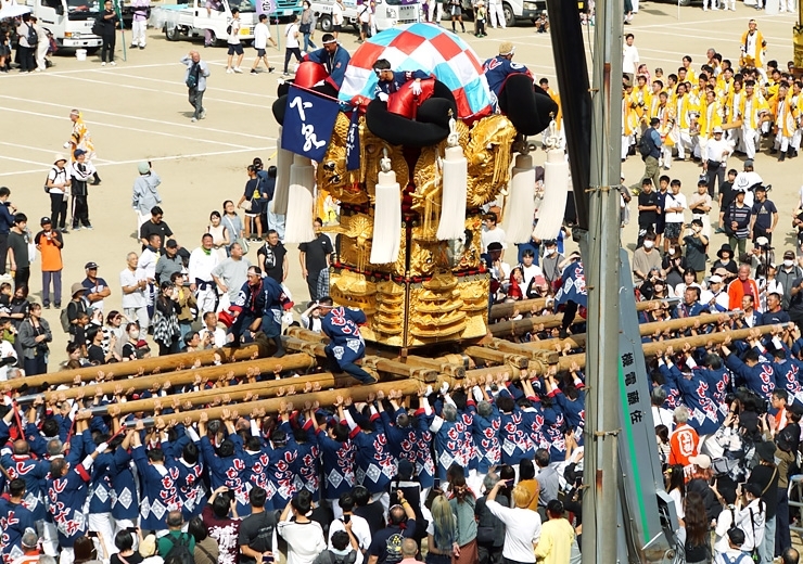 2025年10月17日撮影|下泉太鼓台(山根グラウンド統一寄せ)