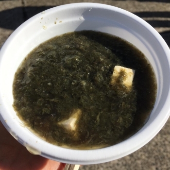 寒い時にはもってこいの海苔汁。とても美味しかったです！