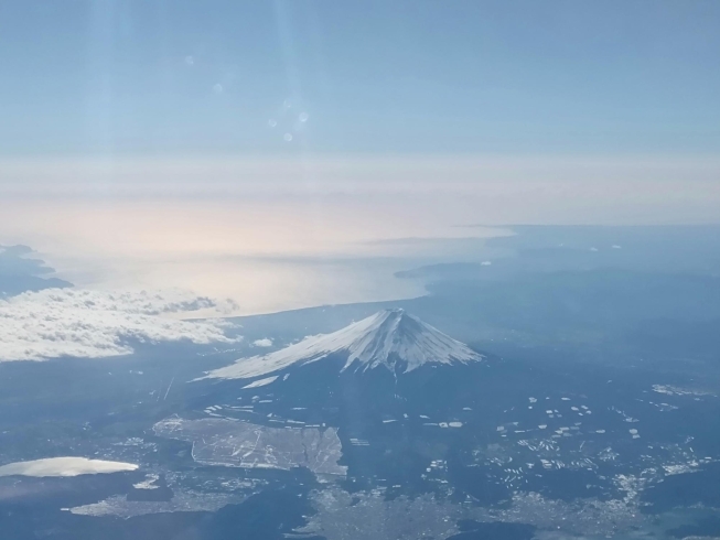 帰り便で、この時期に雲も無く冠雪の富士山が見える？「☆新大久保〜東京ディズニーランド☆東京での休日☆」