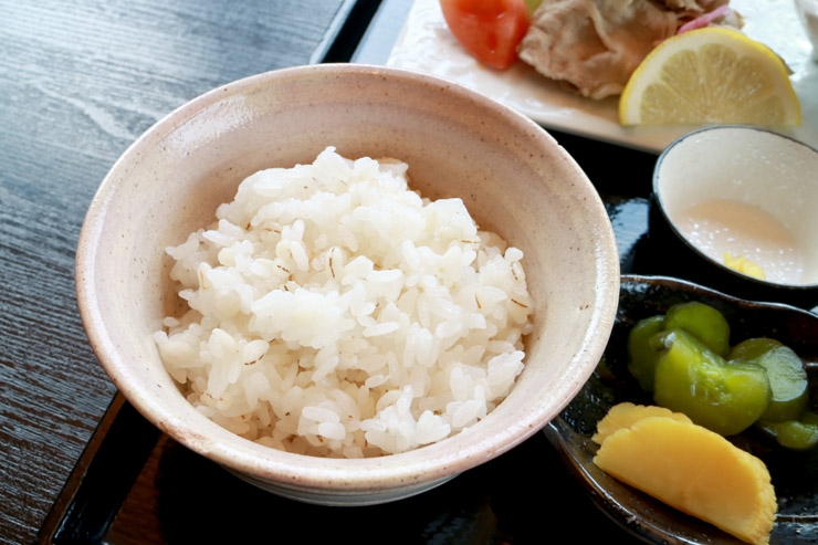 むぎご飯は＋150円で麦とろにできます