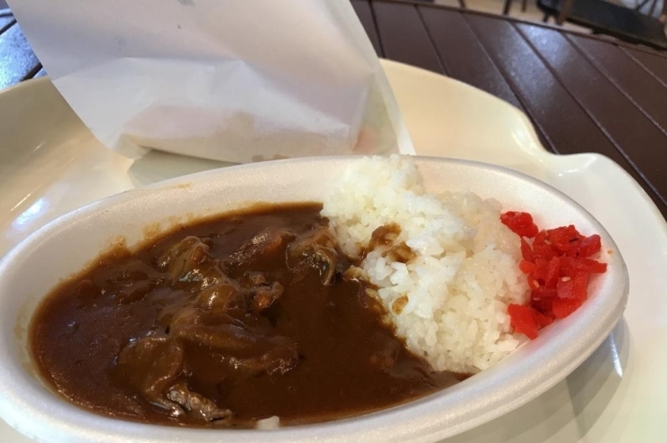 カレーとオリジナルホットドッグを注文