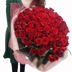卒業式 プロポーズ シンプル ローズ (赤 レッド) 100本の花束