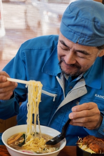 食事が一番の楽しみ♪（笑）「会北電気工事」