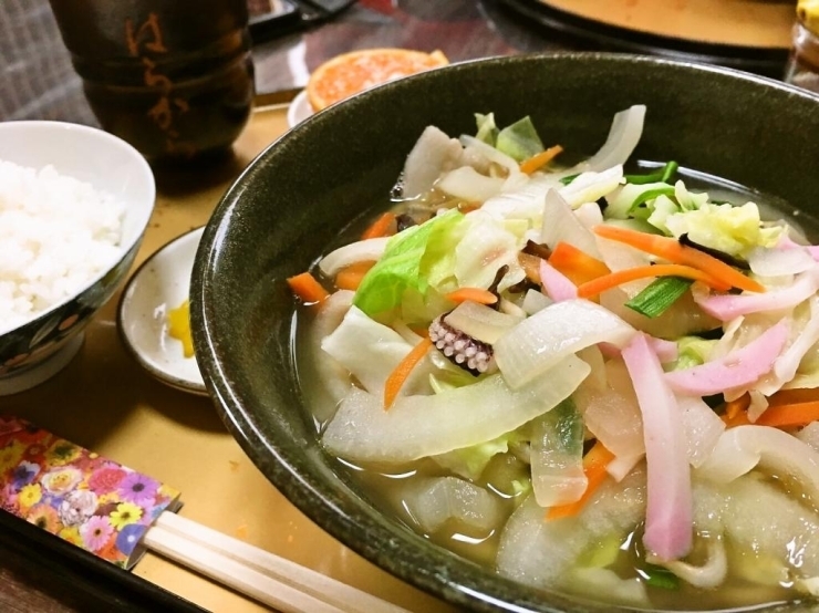 日替わりランチ（この日はちゃんぽん定食♪）600円！