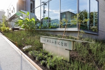 記念館の周囲にもゆかりの植物が植栽されている