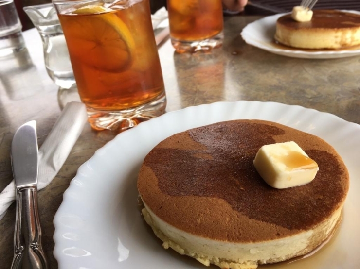 デザートにホットケーキを注文♪