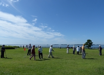 天王崎公園では、《グランドゴルフ大会》や《行方市の花火大会》などにも利用されます。
