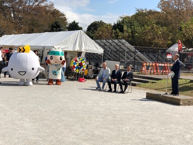 清水町産業祭・ゆうすいポイント祭り開会　清水町町長山本博保氏