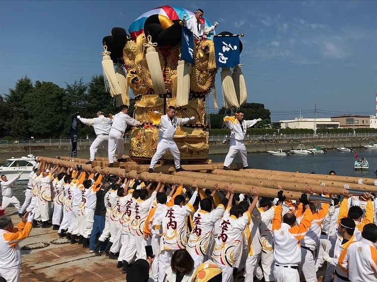 庄内太鼓台、乗船完了