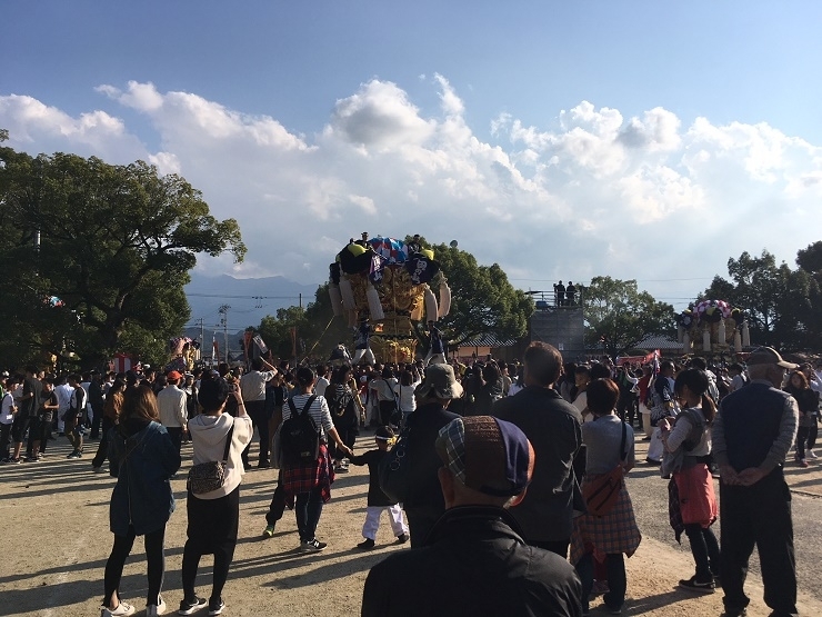 田の上太鼓台、入場