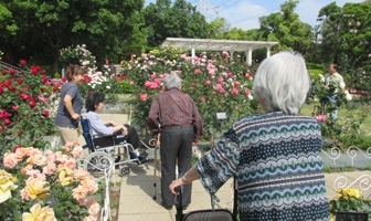 近所には花がたくさん咲く公園があるのでお散歩に出かけます「パソナライフケア」