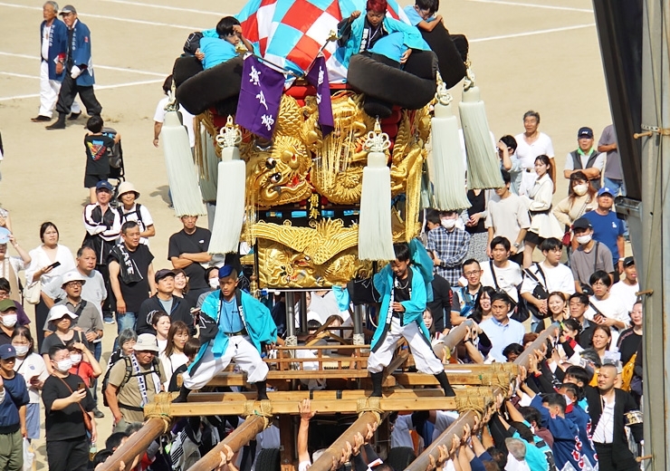 2025年10月17日撮影|瀬戸寿子供太鼓台(山根グラウンド統一寄せ)