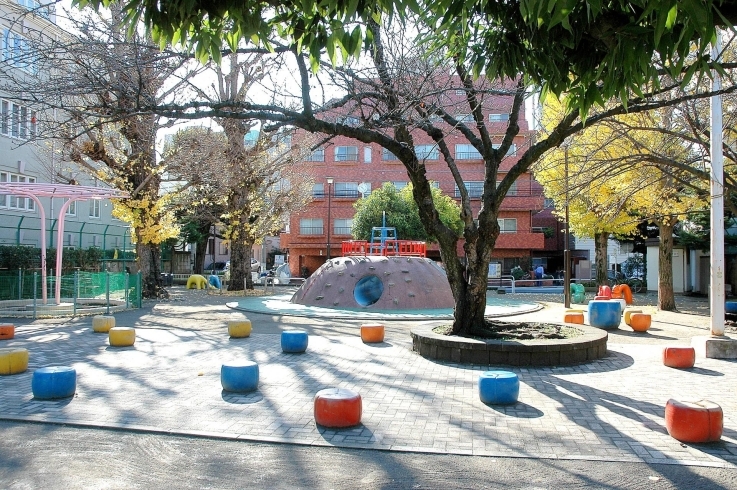 「加賀公園」カラフルな遊具がたくさん