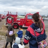 霞ヶ浦へ一斉放水　～行方市消防団出初式～