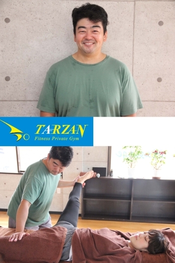 一人では伸ばせない箇所をトレーナと一緒に伸ばしていきます♪「TARZAN Fitness Private Gym（ターザン）」