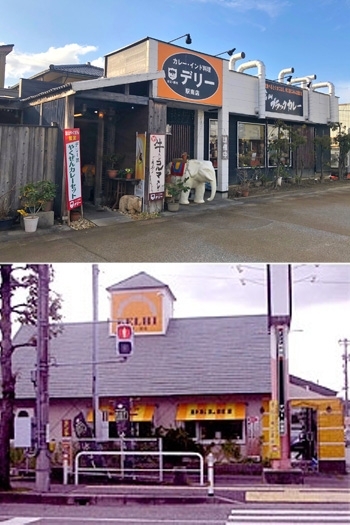 上）高岡駅南店
下）富山山室店「インド料理 デリー あわら店」