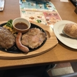 ミックスグリル　ランチ(石窯パン、スープバー付き)～三次市十日市東のグルメ～