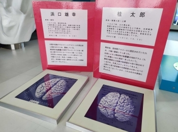偉人の脳の写真も展示してありました。<br>