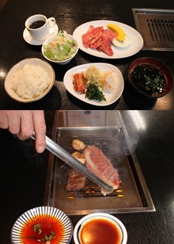 牛カルビー定食　￥1,150「肉処 やきやき亭 横川店」