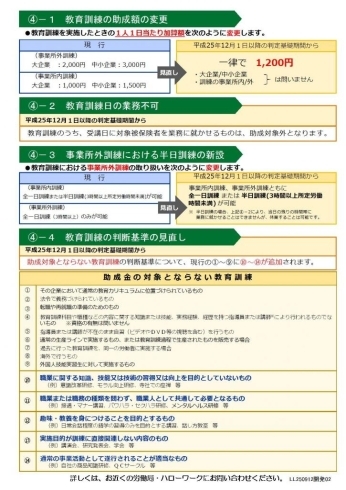 「雇用調整助成金支給要件変更について（ＰＤＦ裏）」