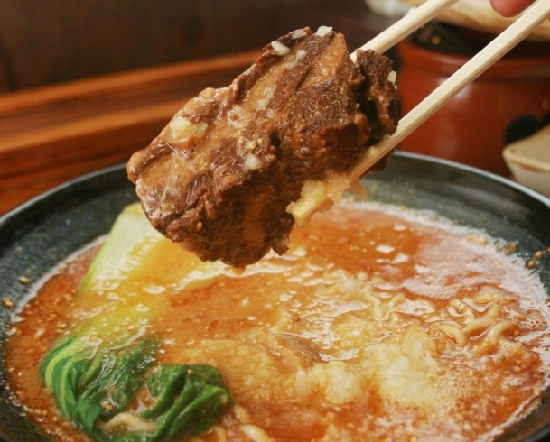 「強風注意！春一番。絶品！担々麺の角煮【佐賀・れんげ ラーメン】」