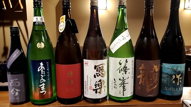 薄濁初め生酒、燗酒取り揃えています!「日本酒と穴子」
