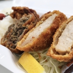 【盛岡市】唐揚げ みたけ「ザンギ&とんかつ&牛タンメンチ弁当」