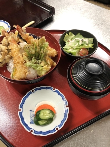 海老天丼「ランチタイムのみ営業再開」