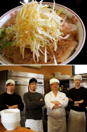 （上）特製ラーメン
（下）一杯入魂！　丁寧に作ります！「ラーメン 一平」