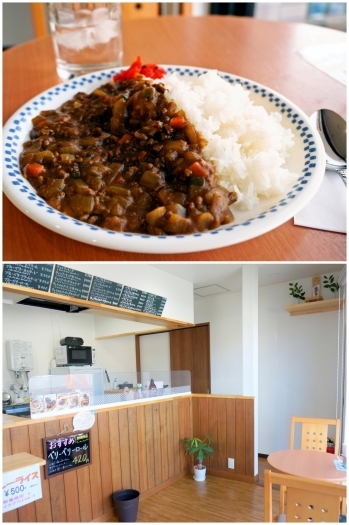 カレーは、店内で食べられますしテイクアウトも出来ます！「焼きたてクレープ Cherry Roco」