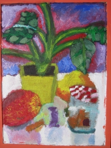 「子供絵画教室「観葉植物、りんご、アメのビン」　児童科無料体験実施中」
