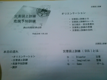 災害図上訓練・危険予知訓練