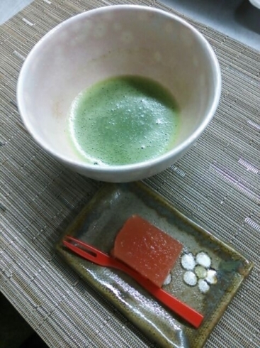 「今日は『お抹茶DAY』です。(*^^*)」