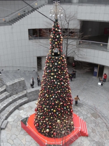 クリスマスシーズンの東京オペラシティには巨大クリスマツツリーがお目見え！