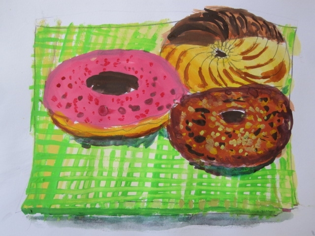 「子供絵画教室「皿とドーナツ」」
