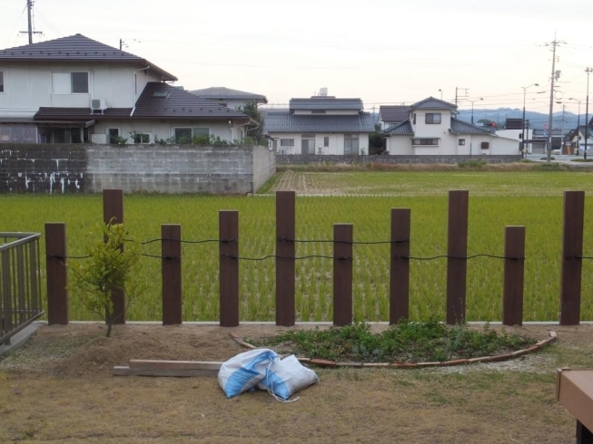 「外構工事も進んでいます。」