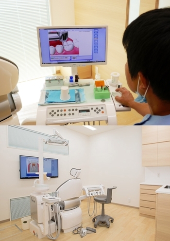 解りやすくモニターで説明
周りを気にせず治療が受けられる個室「さかきばら歯科」