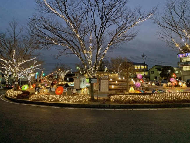 45000球のイルミネーション「西大寺ファンタジーに協賛しています」