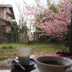南区米津町【浜松南・星座館内「笑カフェ・ぱぴぽん」】の素敵な景色と美味しいコーヒー