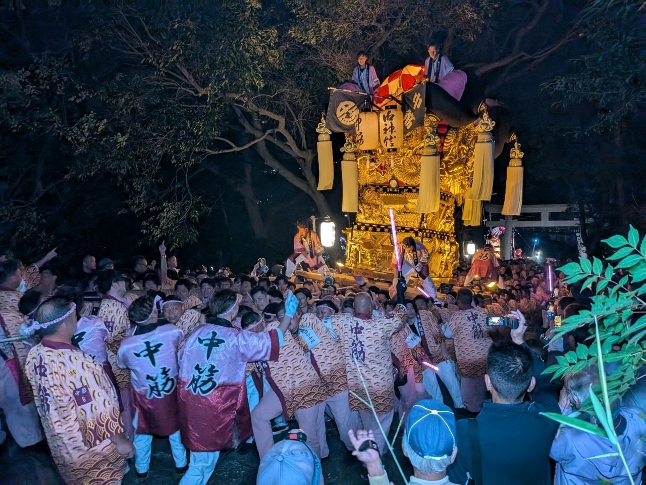 2024年10月16日撮影|中筋太鼓台(内宮神社かきあげ)
