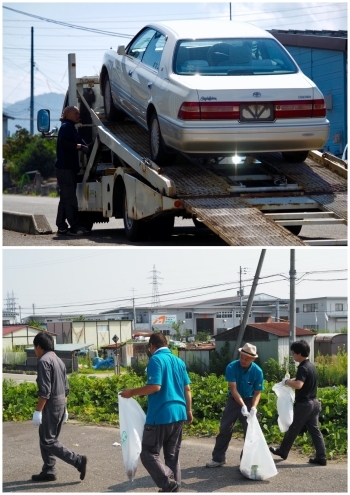 どんな車も高価買取します
月に一度の地域清掃も気合を入れてます「有限会社 Aパーツ」