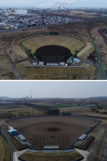 上：清水野球場
下：少年野球場「緑ケ丘公園運動施設」