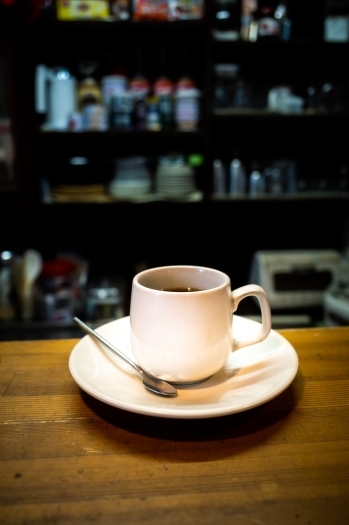 一杯の安らぎの時間　ホットコーヒーは350円税込なり。「ホットライン」