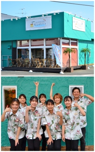 テラス席はワンちゃんと一緒に楽しめます「Hawaiian Cafe 魔法のパンケーキ伊豆Gate清水町店」